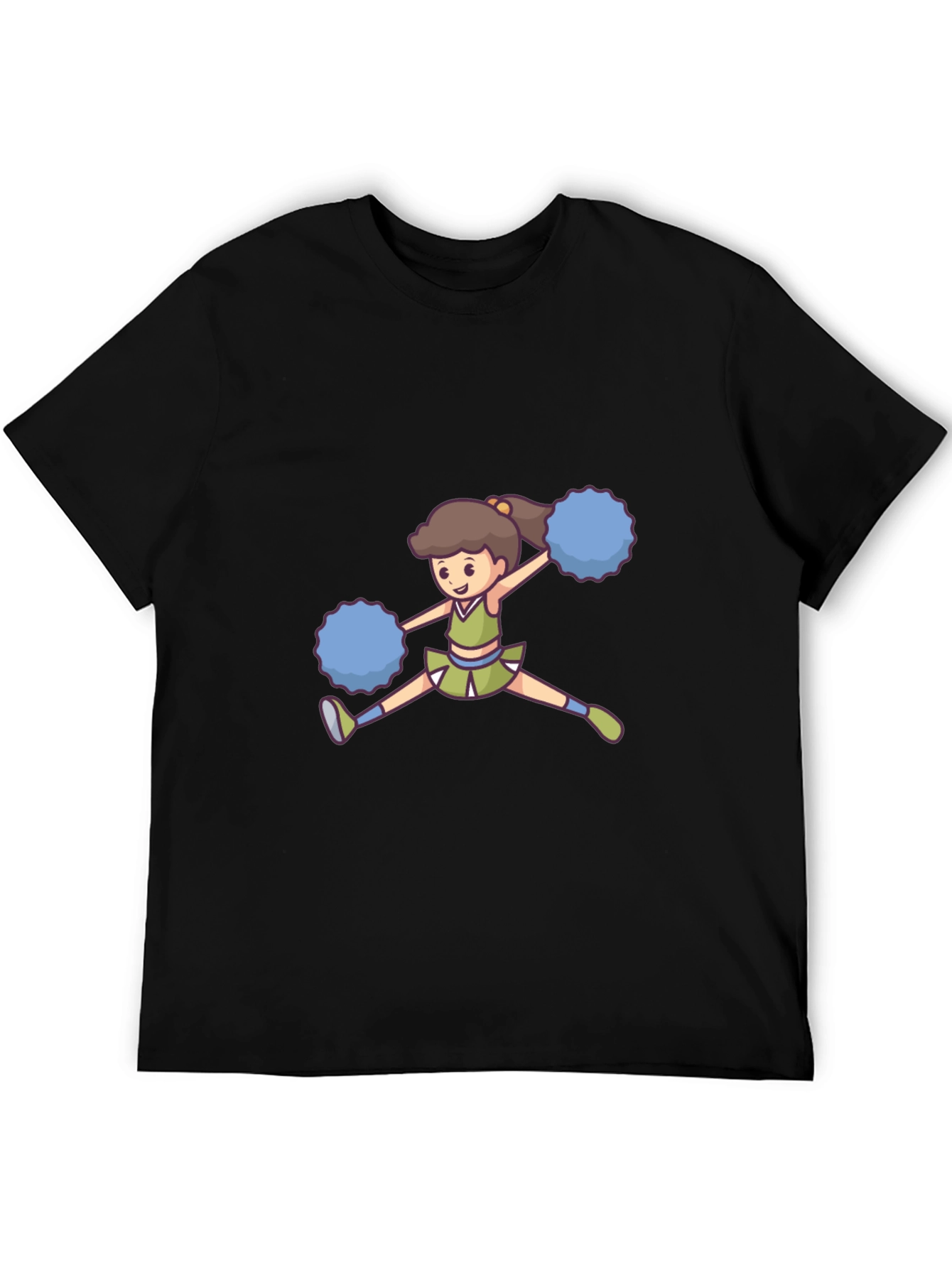 Cheerleader Graphic Black Tee