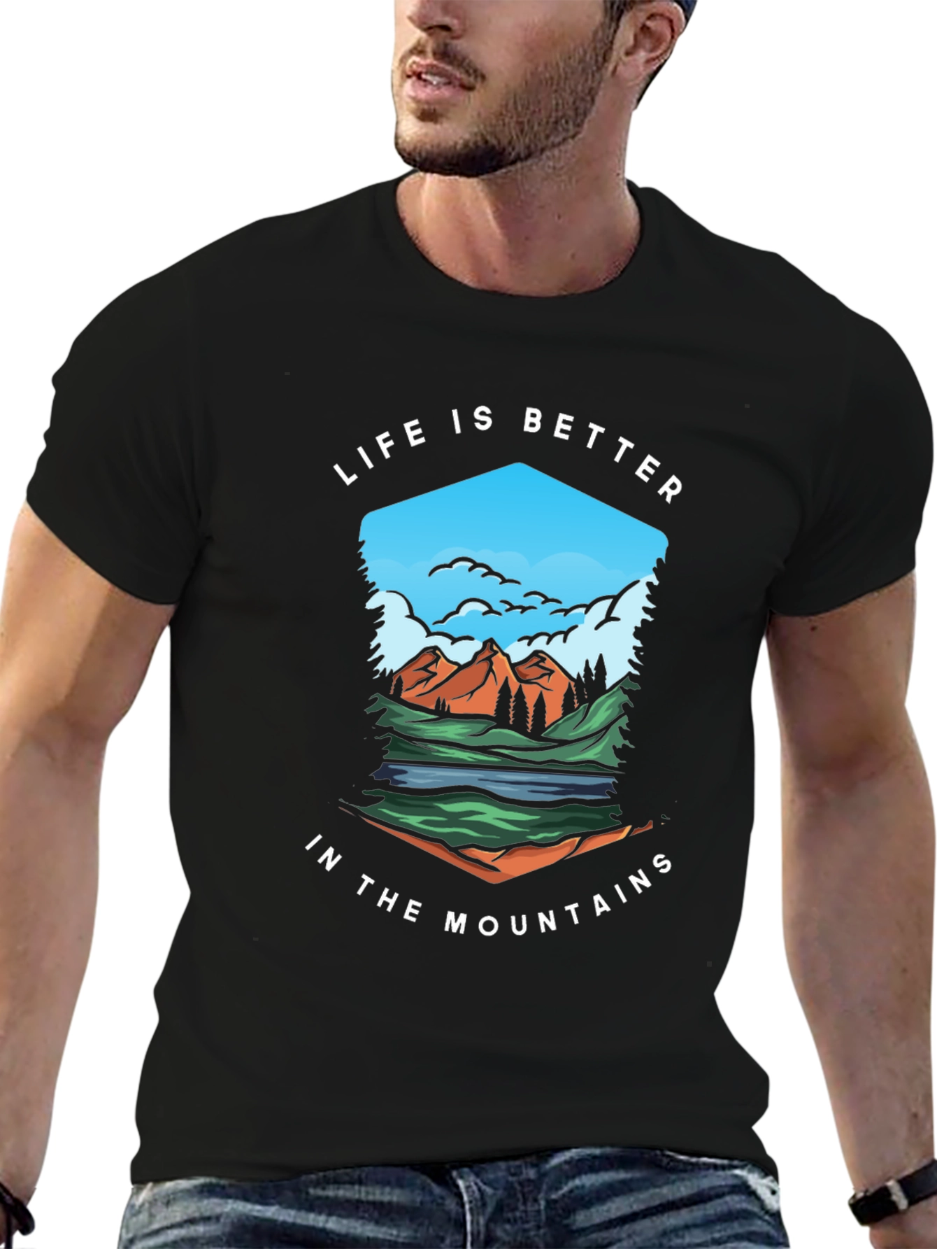 Mountain Life Graphic Tee - Nature Inspired Comfort