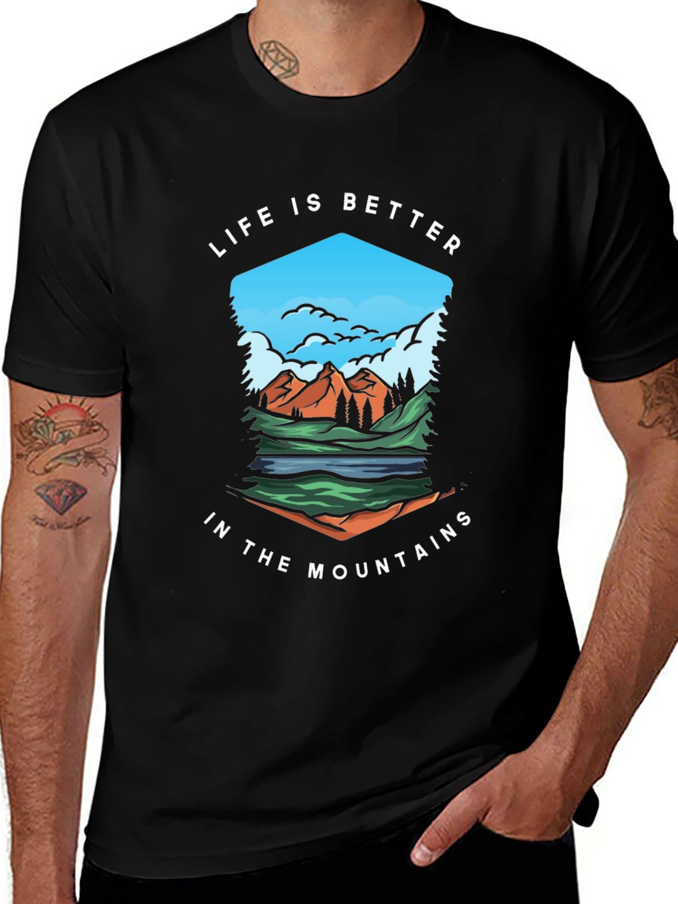 Mountain Life Graphic Tee - Nature Inspired Comfort