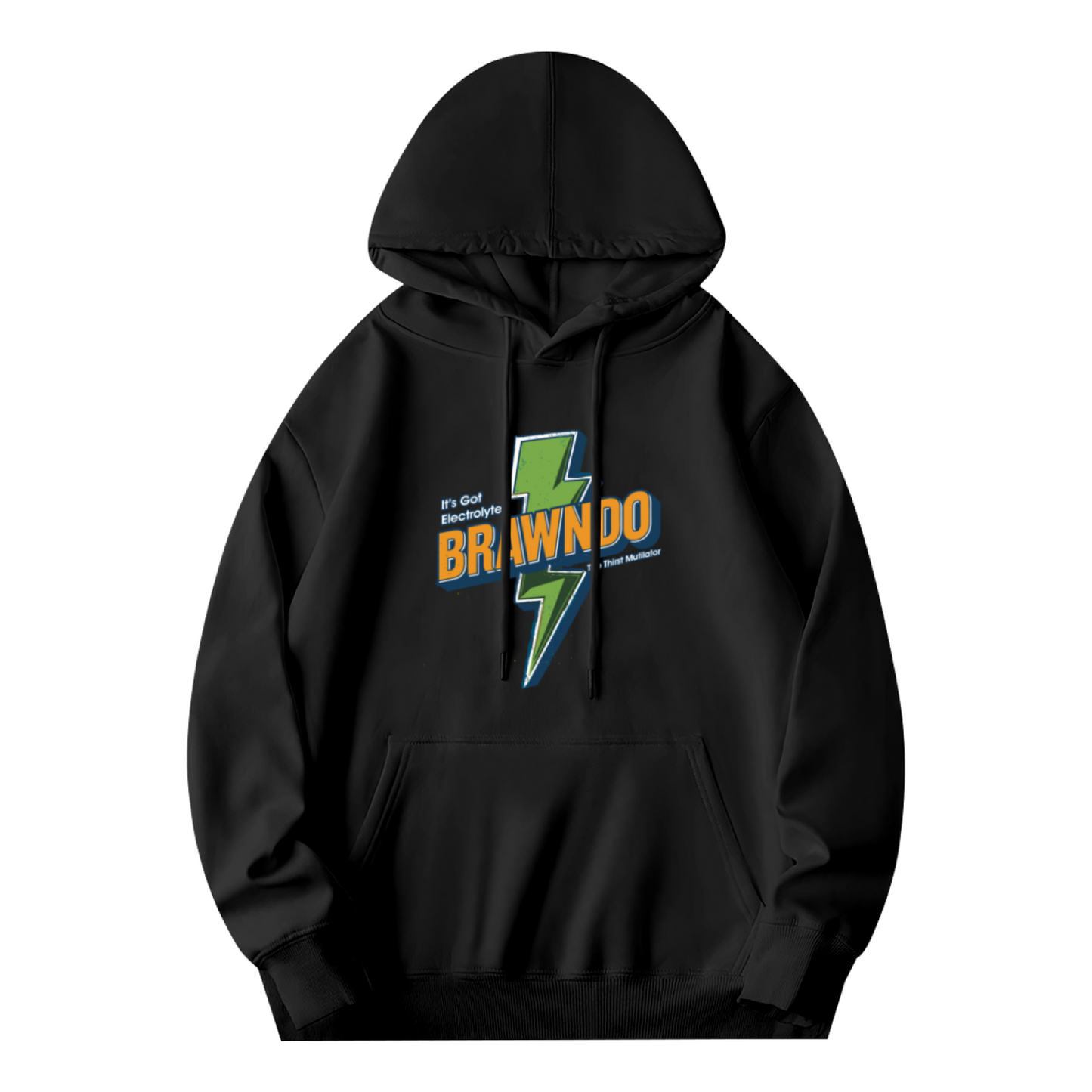 Brawindo Lightning Vintage Print Soft Hoodie, Men Trendy Pullover