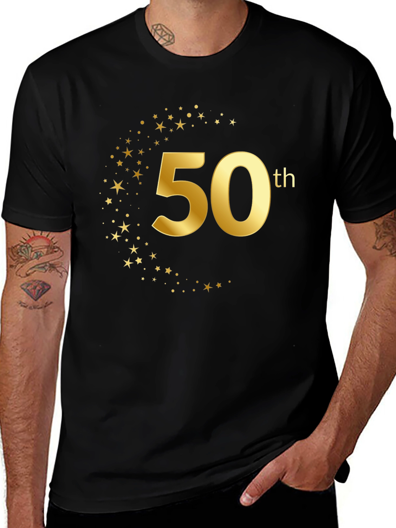 50th Birthday Black T-Shirt