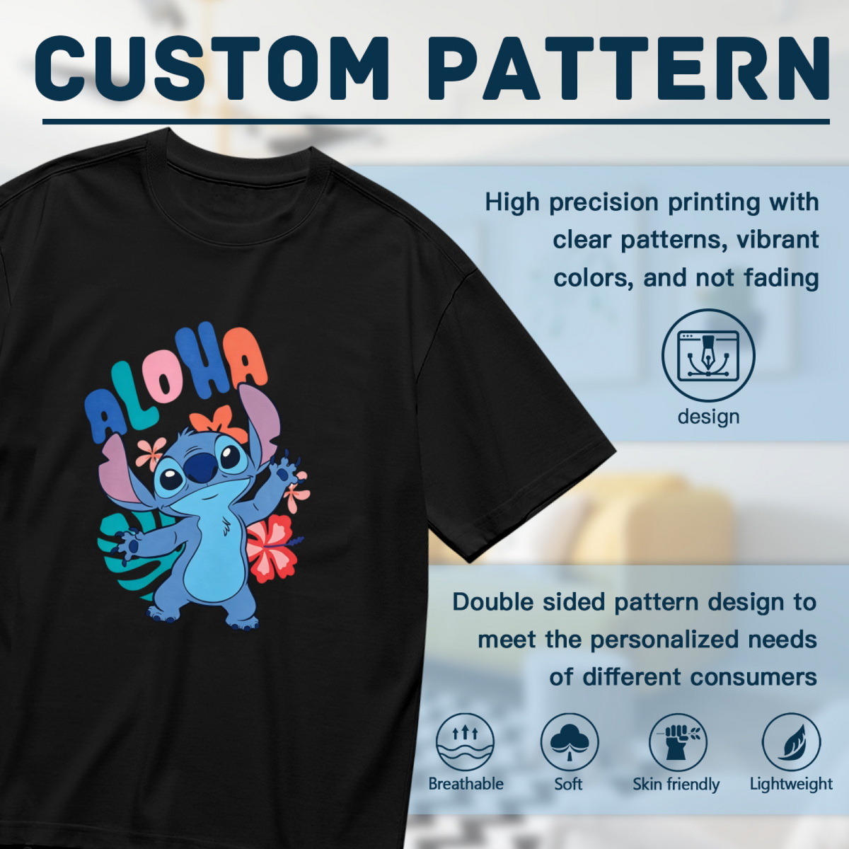 Aloha Tropical Stitch Vibrant Vacation Vibe Plus?Size Women Tee