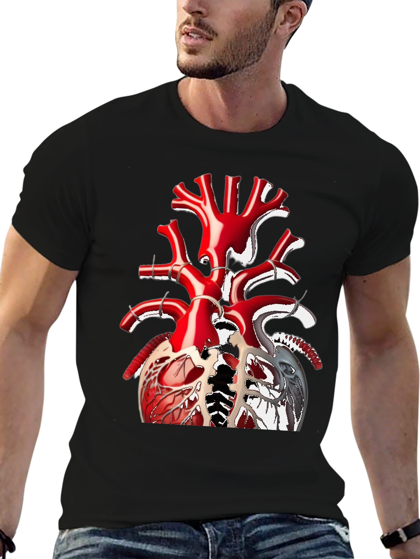 Anatomical Heart Tee - Unique Graphic T-Shirt