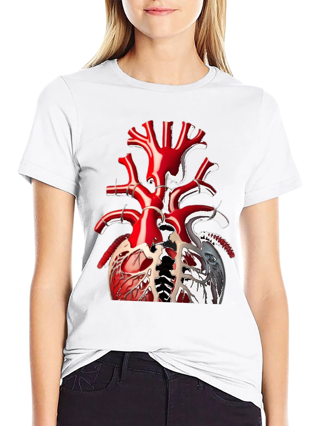 Anatomical Heart Tee - Unique Graphic T-Shirt