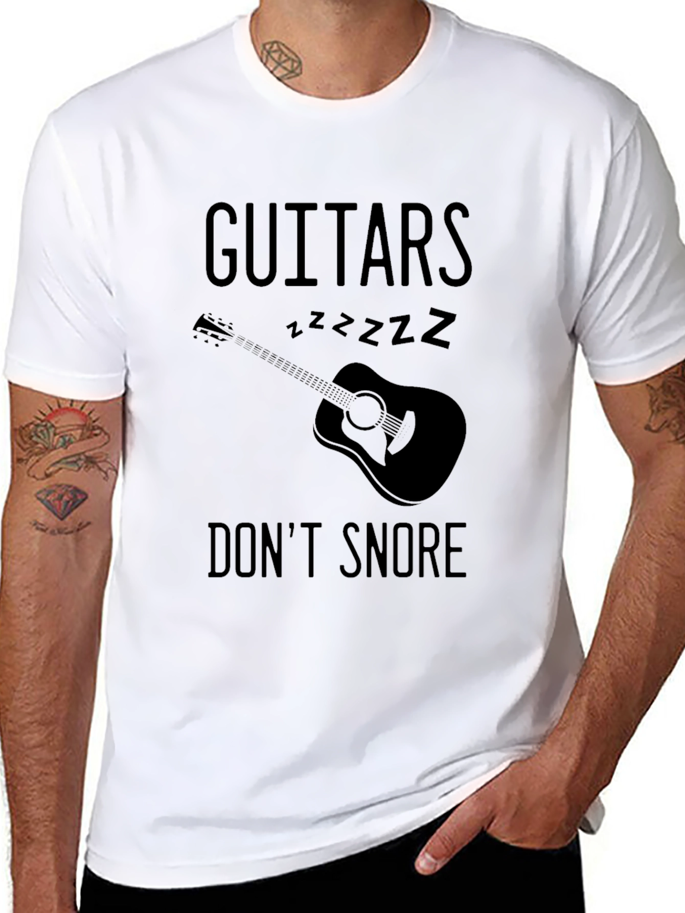 Guitars Dont Snore Graphic T-Shirt