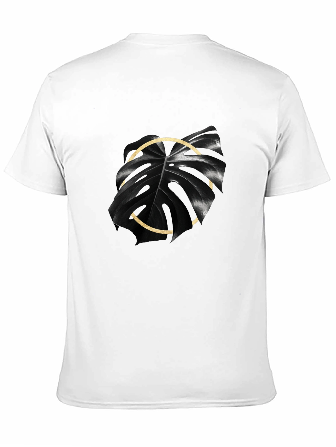 Monstera Leaf Graphic Tee - Black