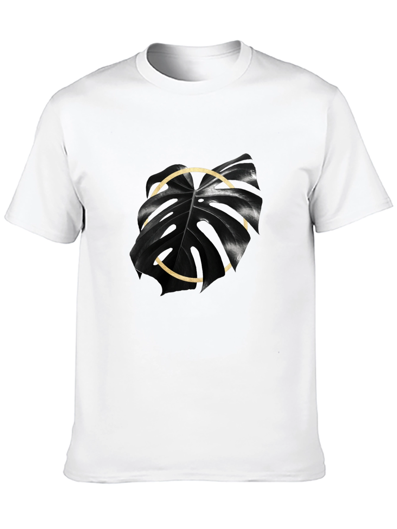 Monstera Leaf Graphic Tee - Black