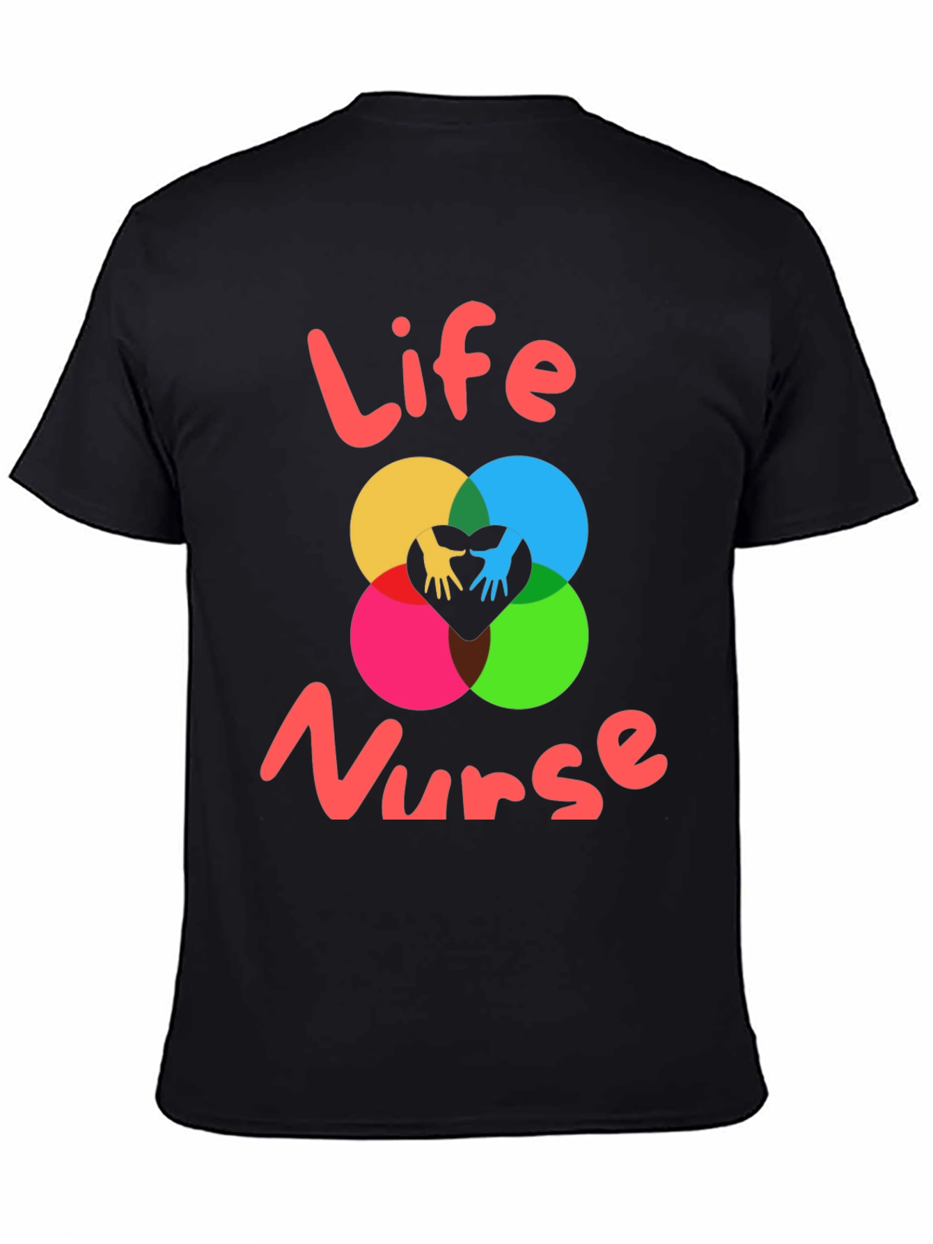 Life Nurse Graphic Tee - Black Cotton T-Shirt