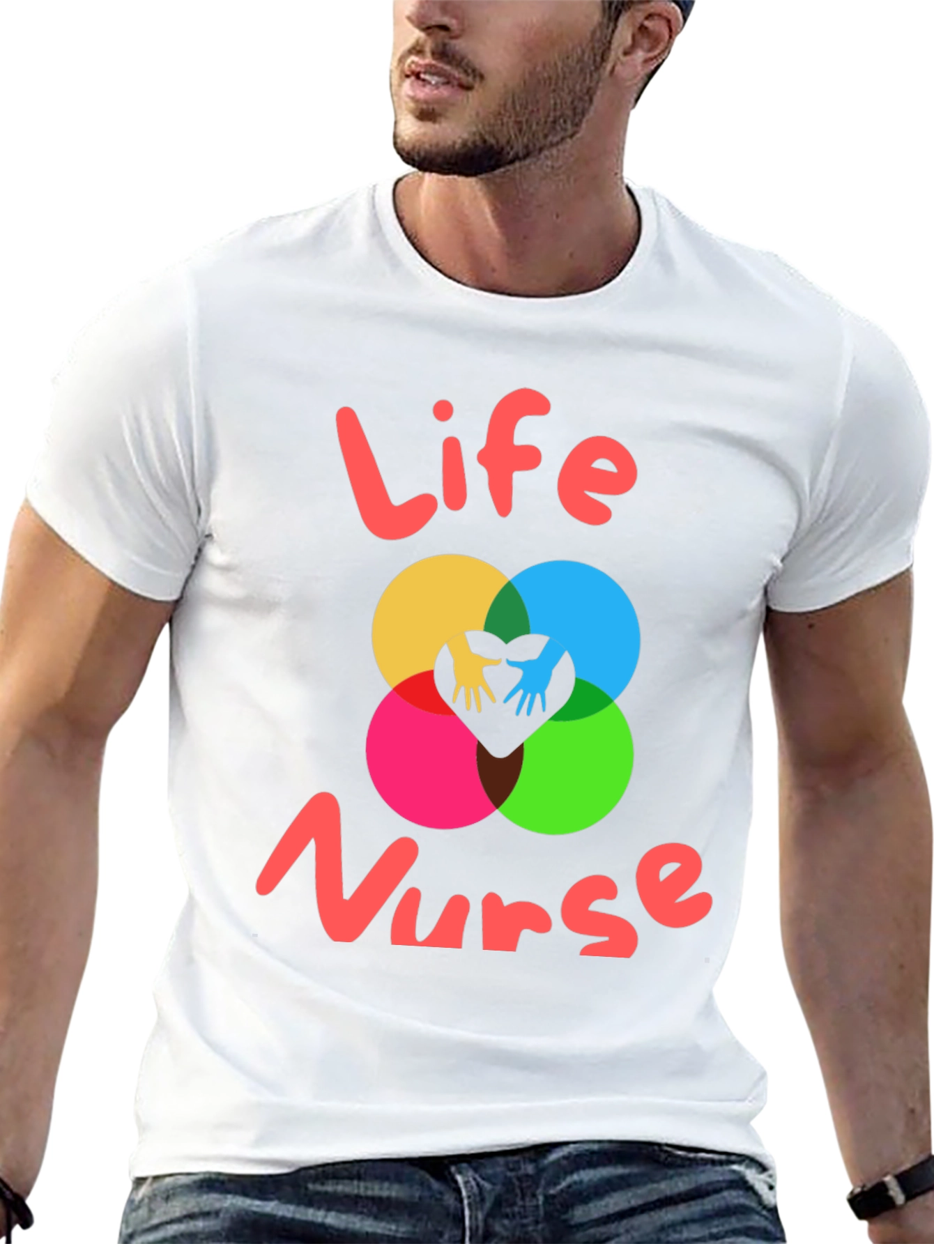 Life Nurse Graphic Tee - Black Cotton T-Shirt