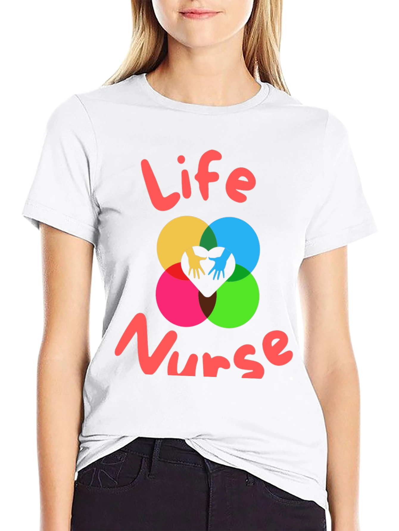 Life Nurse Graphic Tee - Black Cotton T-Shirt