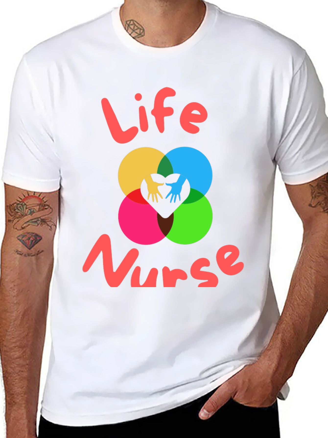 Life Nurse Graphic Tee - Black Cotton T-Shirt