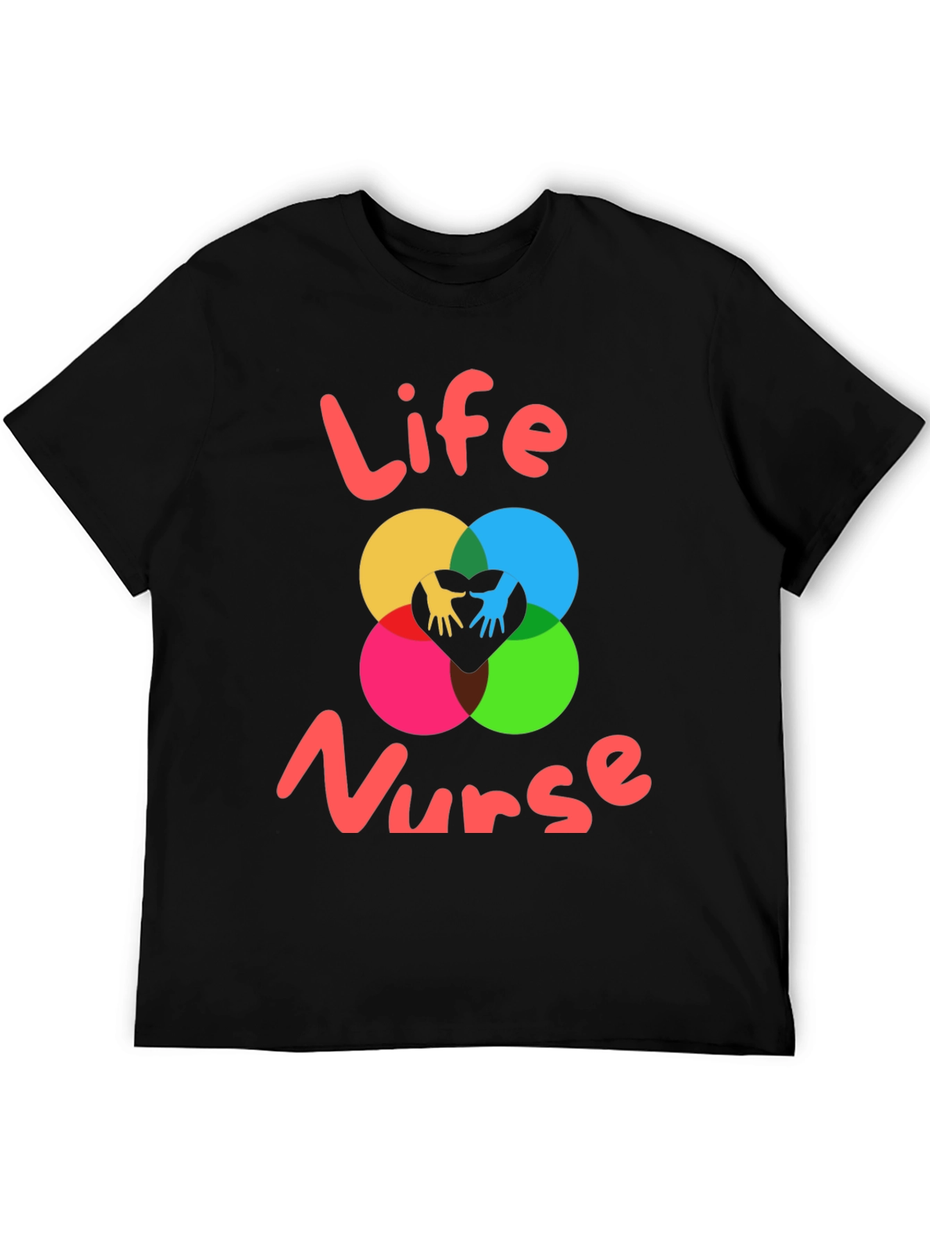 Life Nurse Graphic Tee - Black Cotton T-Shirt