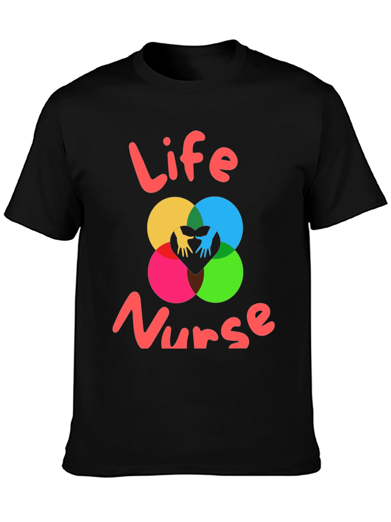 Life Nurse Graphic Tee - Black Cotton T-Shirt