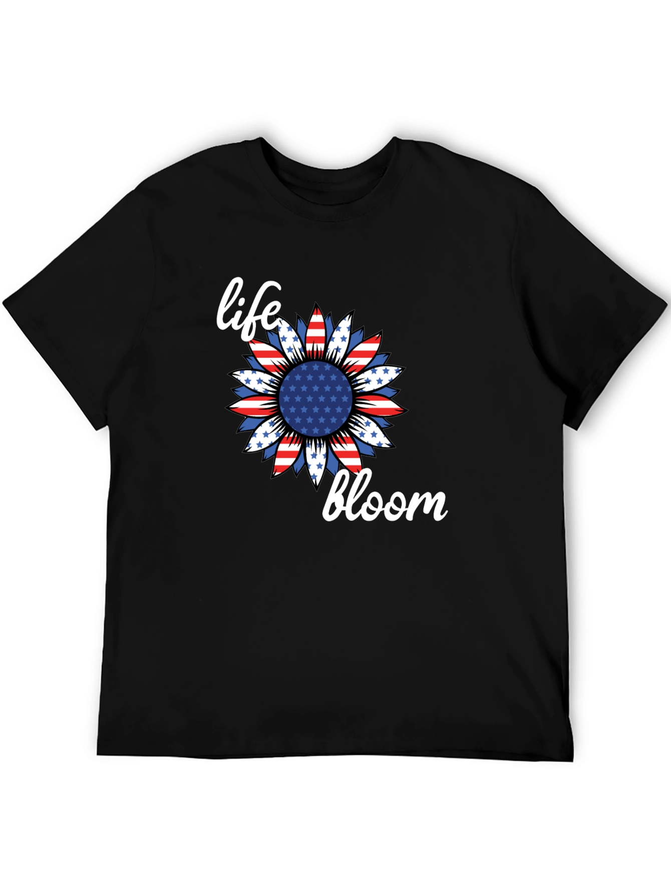 Life Bloom Patriotic Sunflower Graphic Tee