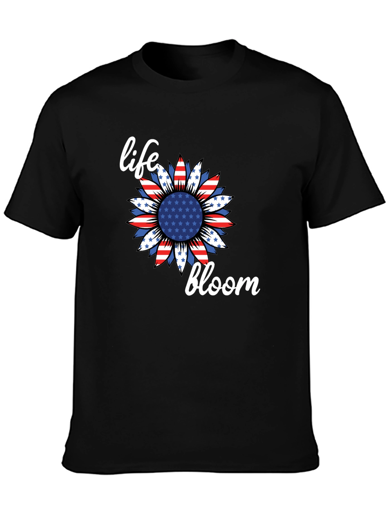 Life Bloom Patriotic Sunflower Graphic Tee