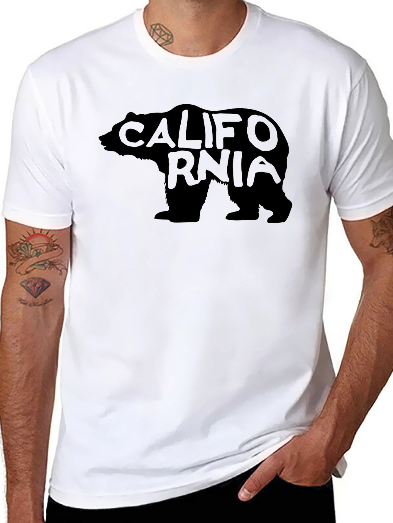 California Bear Graphic Tee - Mens Black T-Shirt