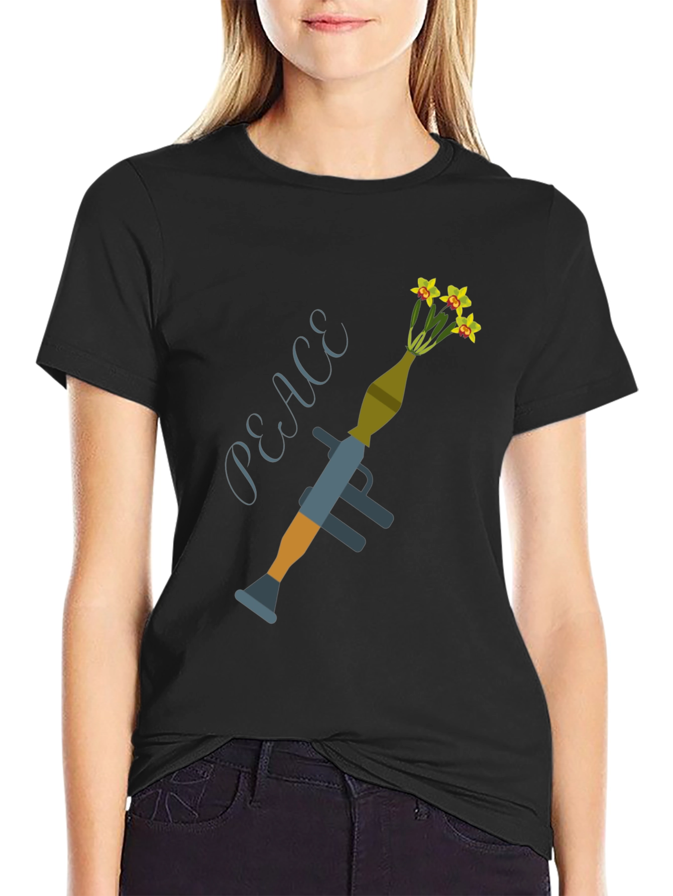 Peace Rocket Launcher Graphic T-Shirt