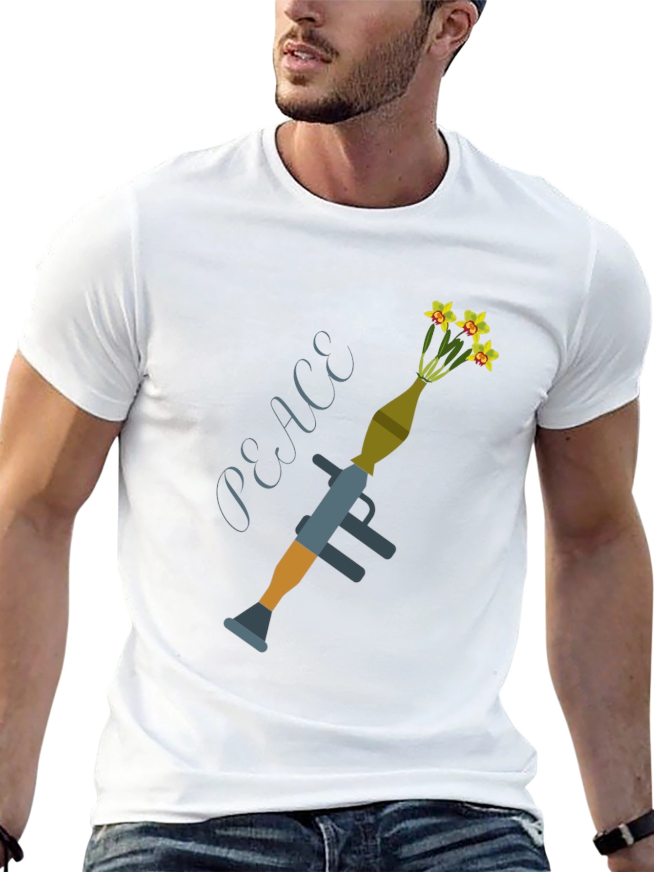 Peace Rocket Launcher Graphic T-Shirt