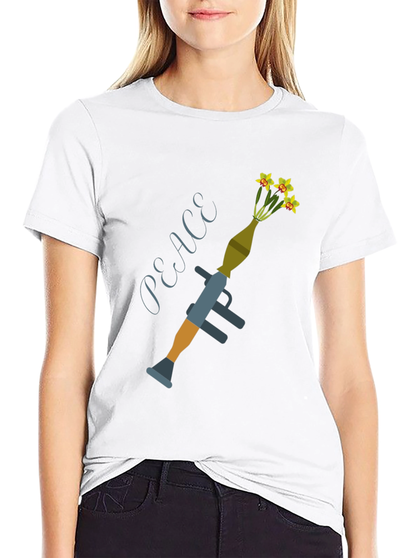 Peace Rocket Launcher Graphic T-Shirt