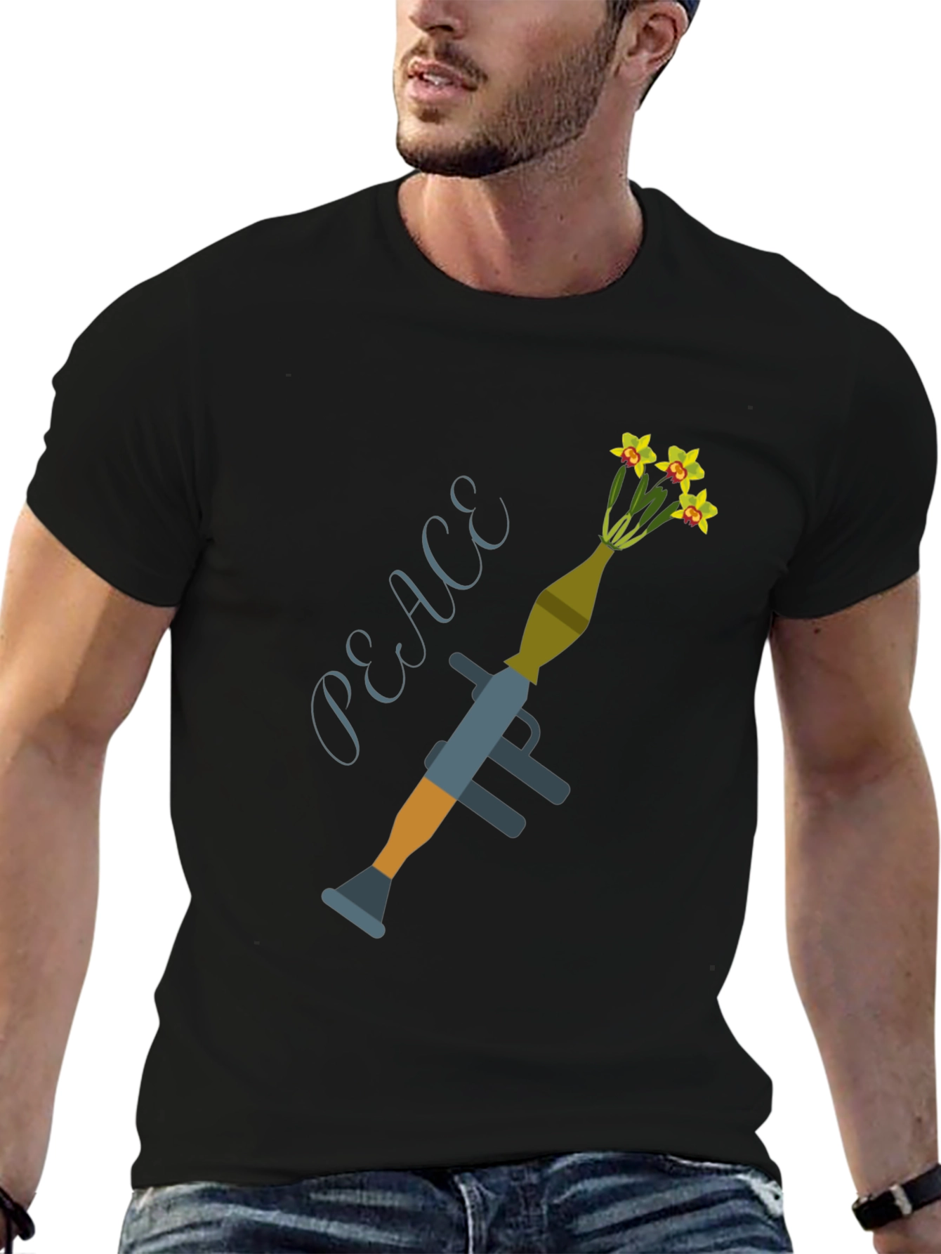 Peace Rocket Launcher Graphic T-Shirt