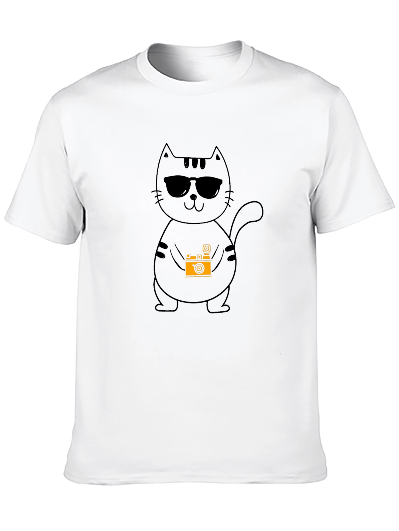 Cool Cat Photographer Black T-Shirt
