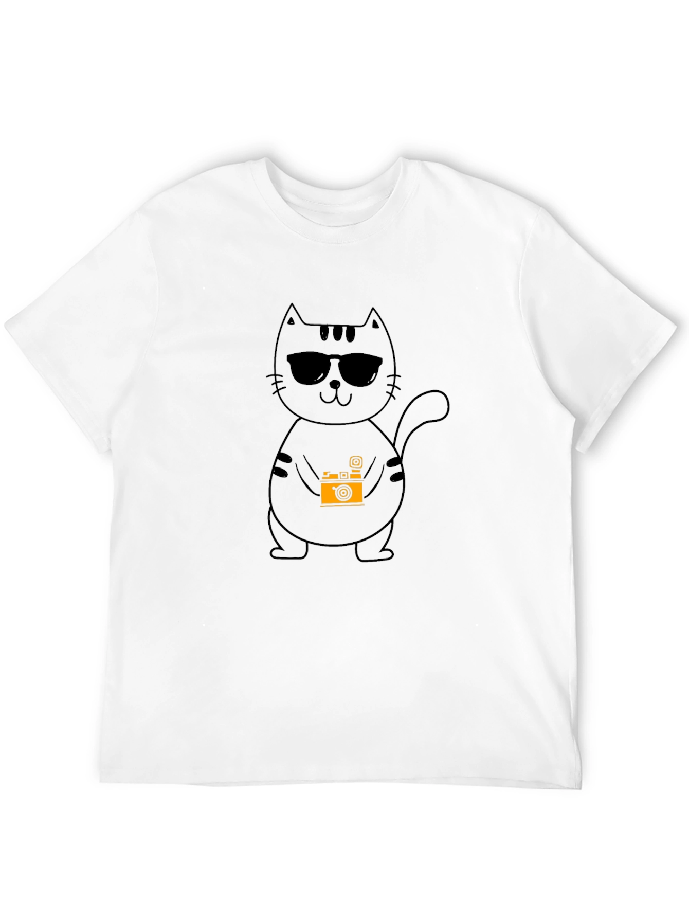 Cool Cat Photographer Black T-Shirt