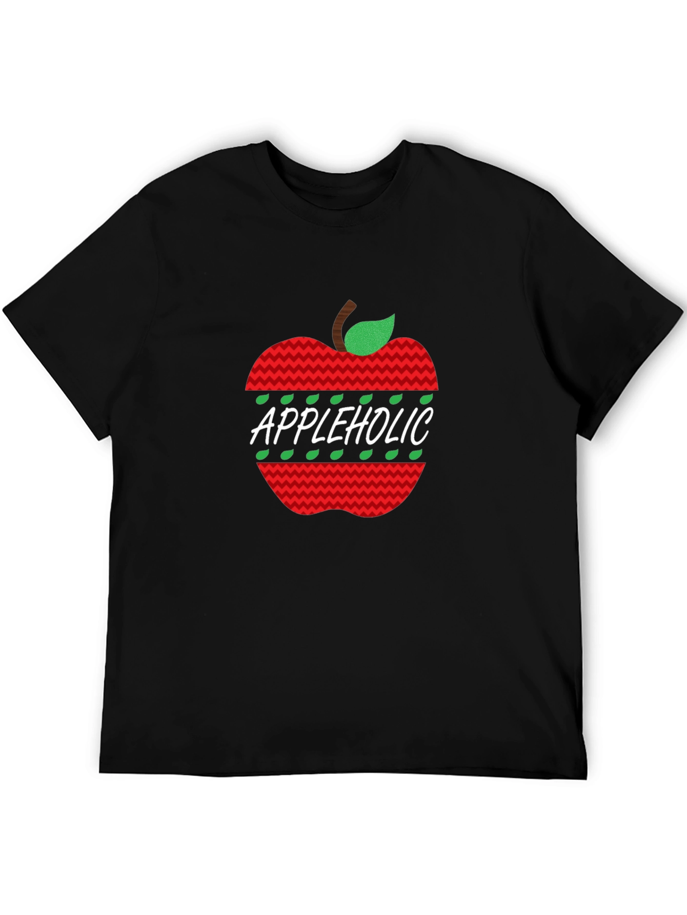 Appleholic Graphic Print Tee - Black