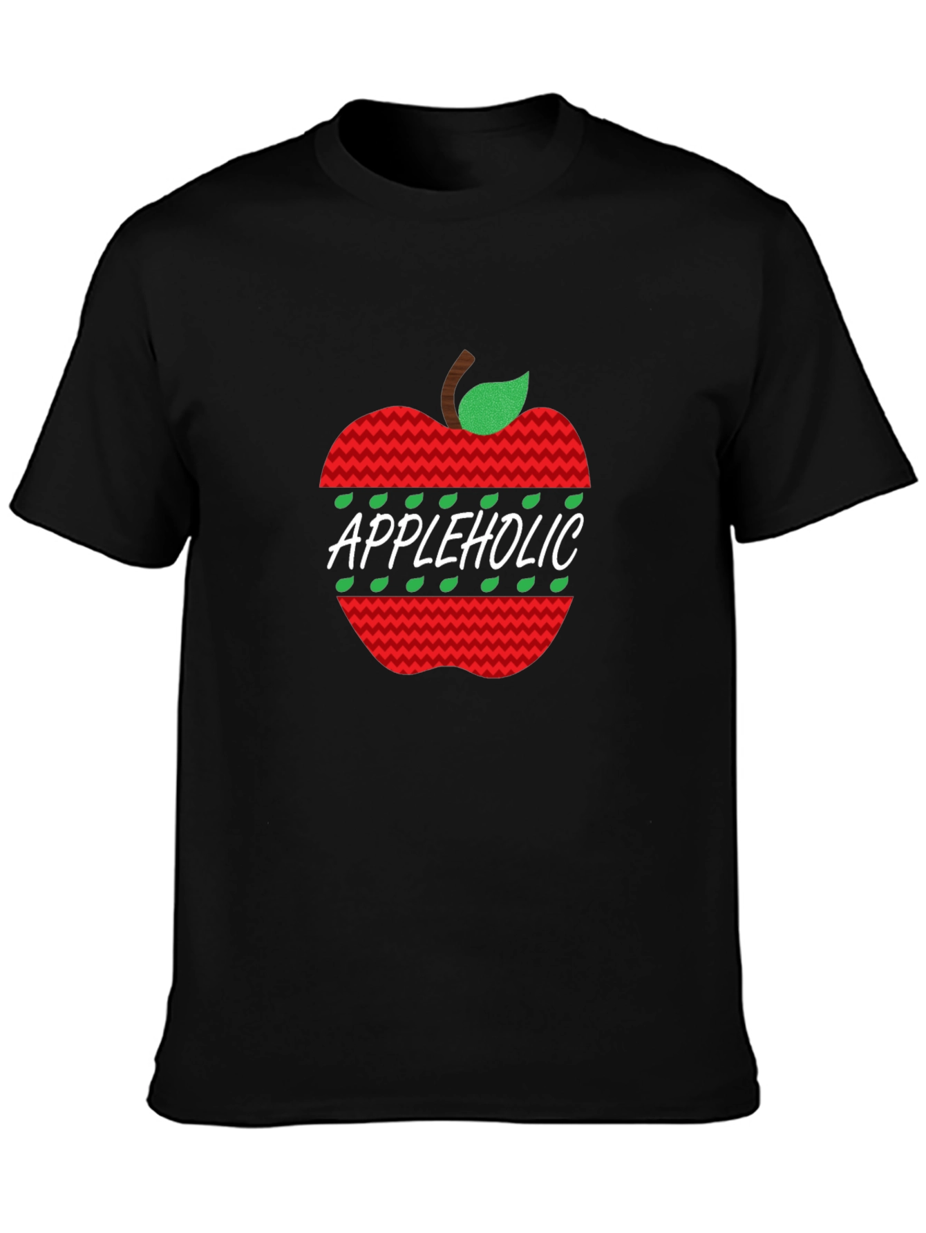 Appleholic Graphic Print Tee - Black