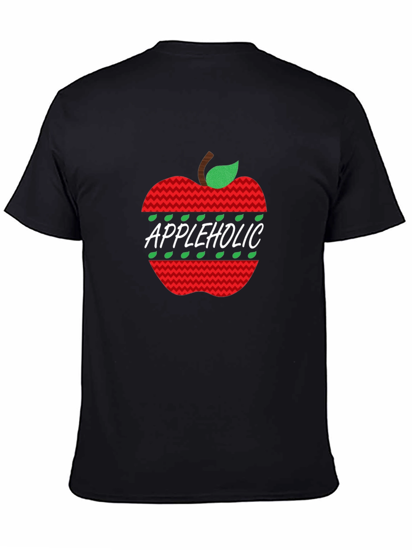Appleholic Graphic Print Tee - Black