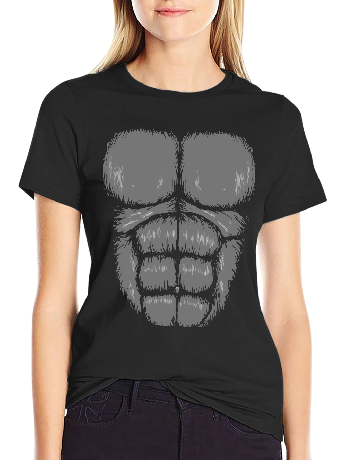 Funny Gorilla Chest T-Shirt - Prank Costume Tee