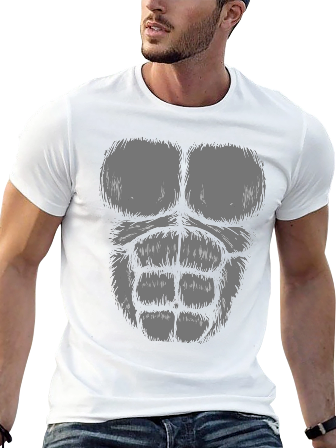 Funny Gorilla Chest T-Shirt - Prank Costume Tee
