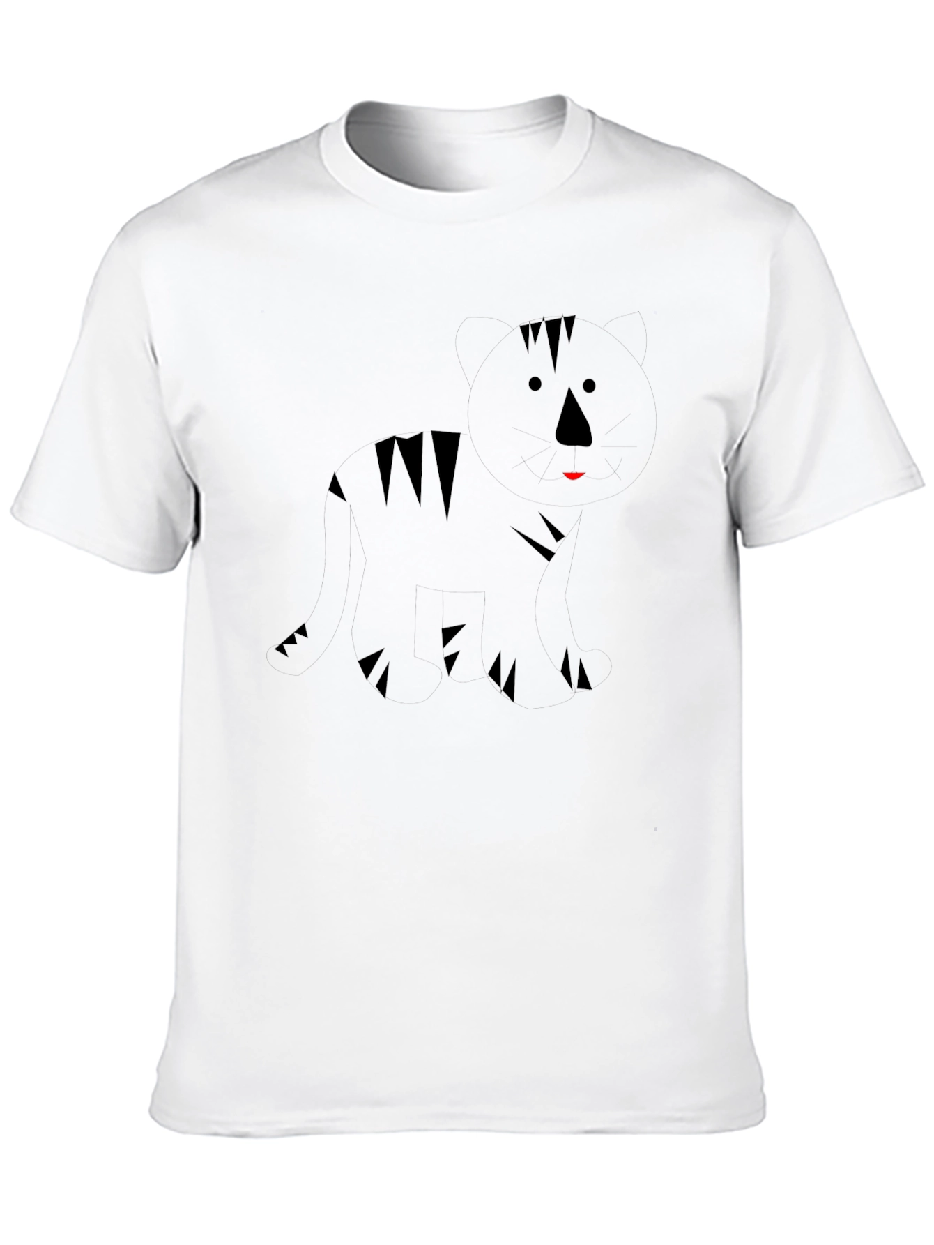 Abstract Zebra Graphic Black T-Shirt