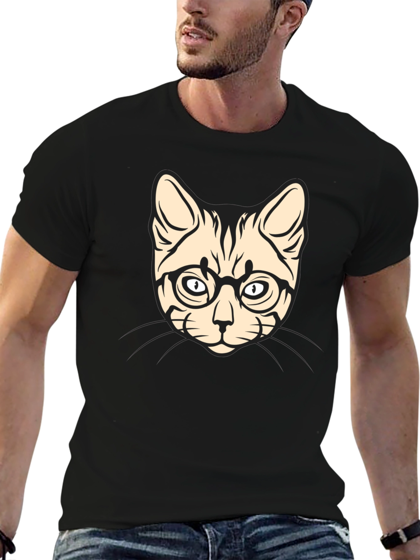 Cool Cat with Glasses T-Shirt