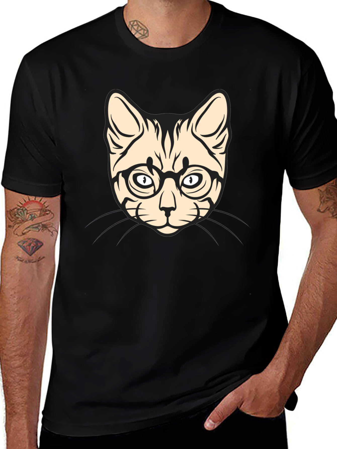Cool Cat with Glasses T-Shirt