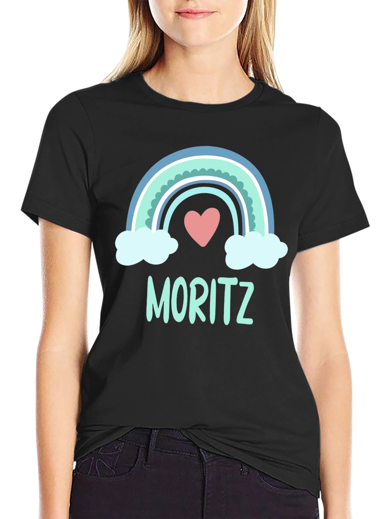Moritz Rainbow Heart Graphic T-Shirt