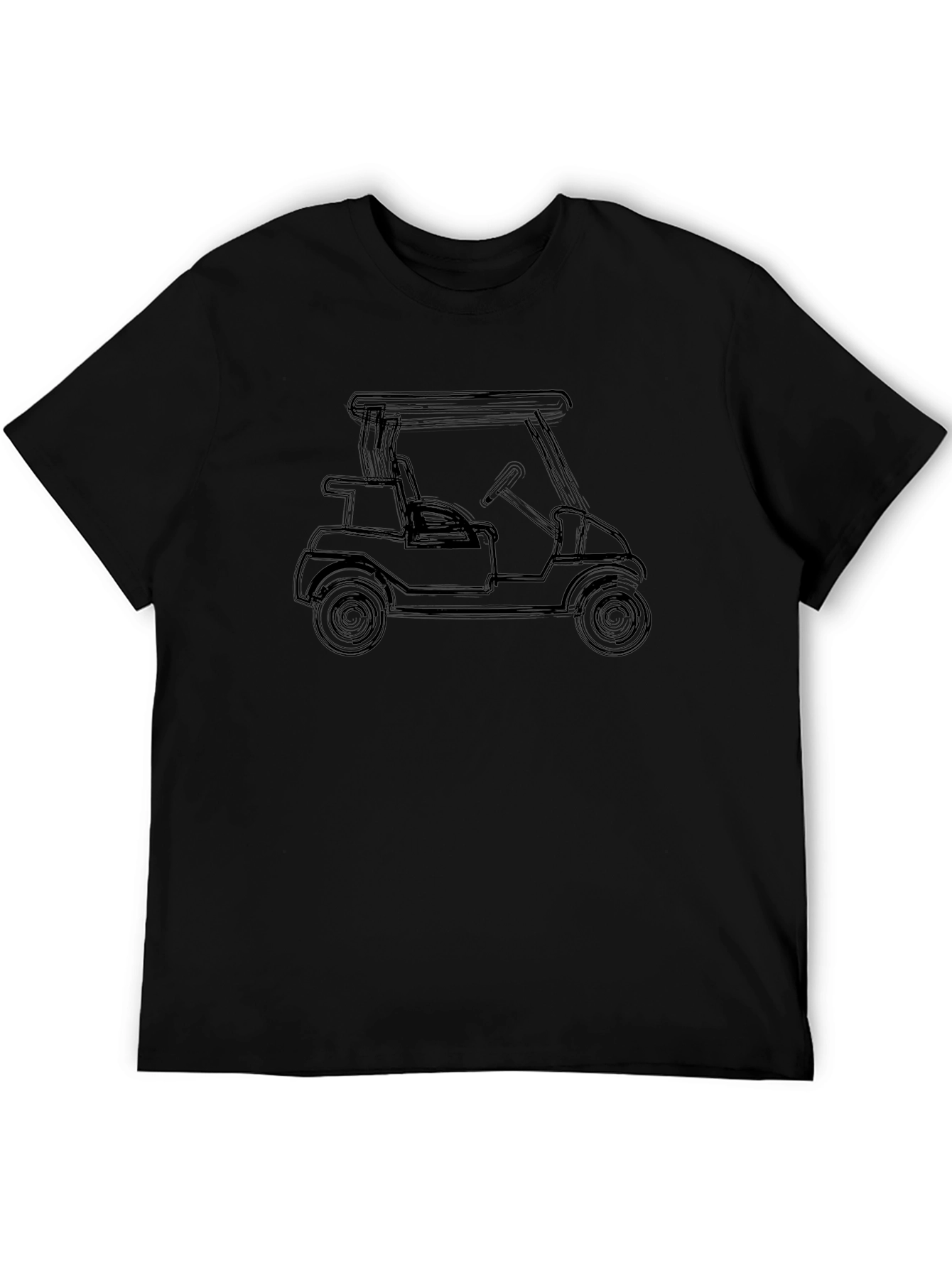 Golf Cart Graphic T-Shirt - Black