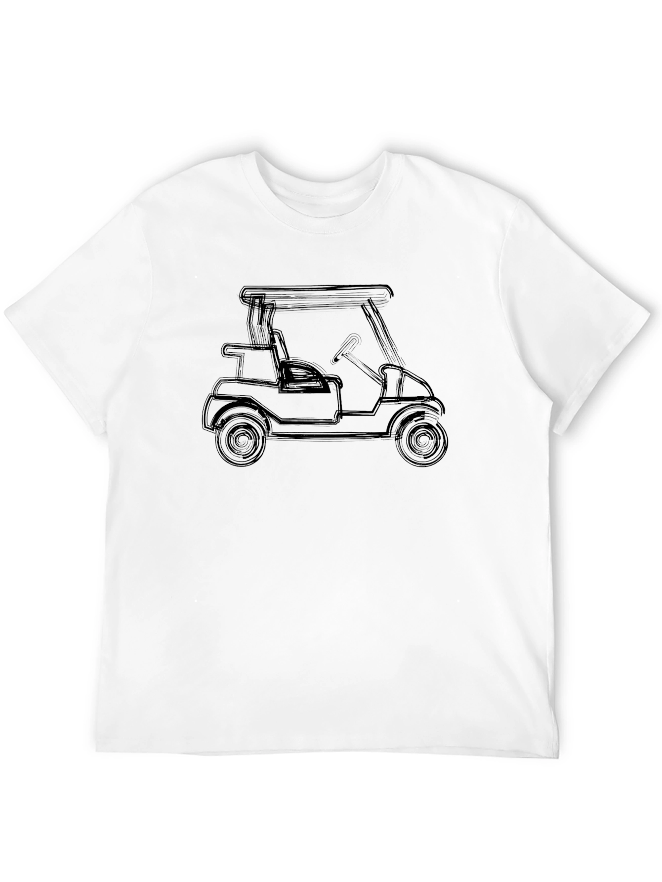 Golf Cart Graphic T-Shirt - Black