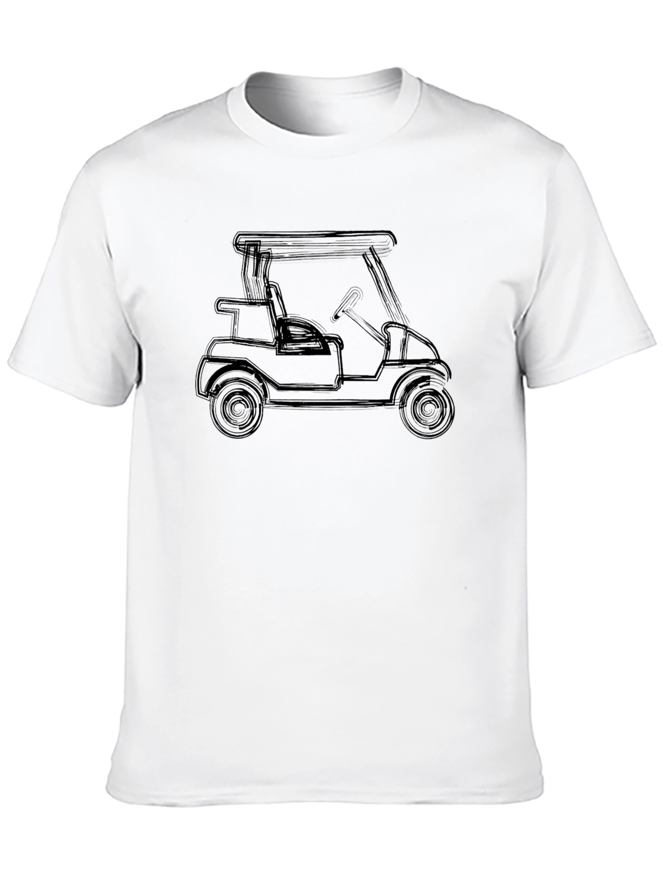 Golf Cart Graphic T-Shirt - Black