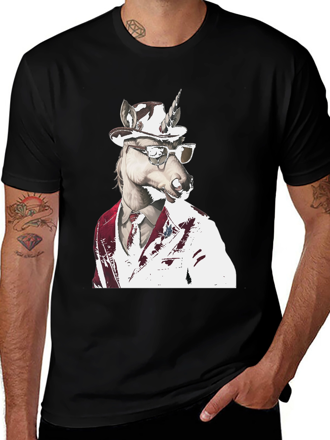 Dapper Unicorn T-Shirt - Classy Style