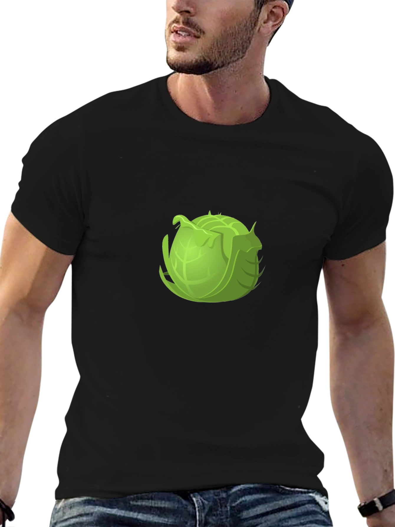 Cabbage Graphic Black Tee