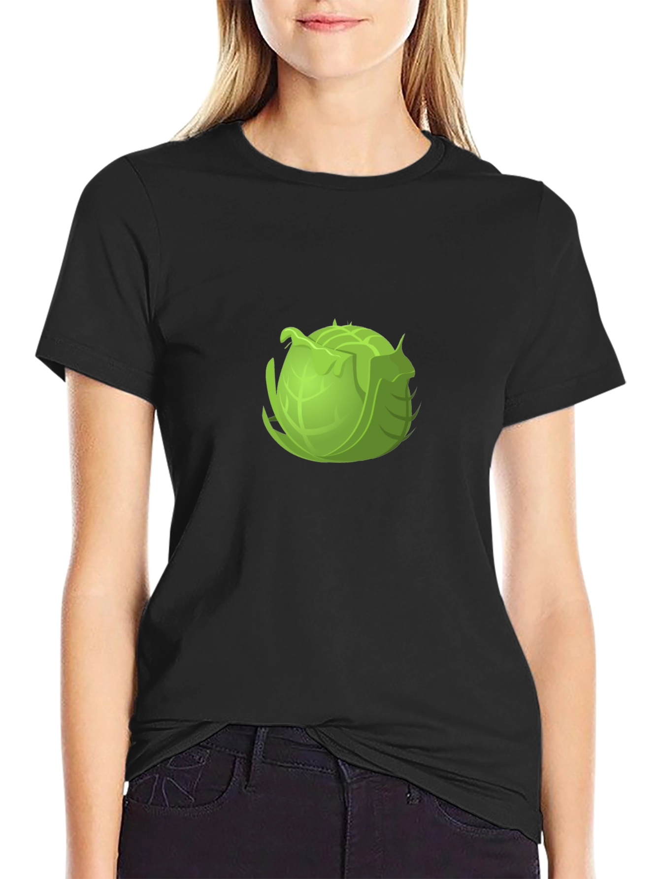 Cabbage Graphic Black Tee