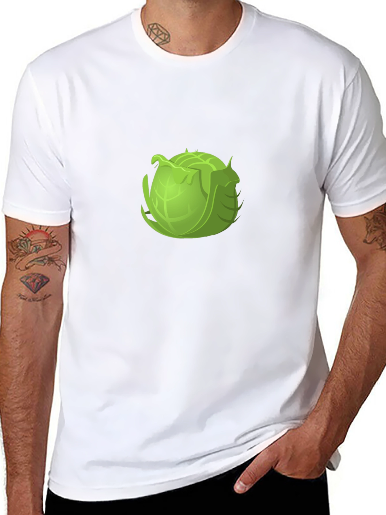 Cabbage Graphic Black Tee