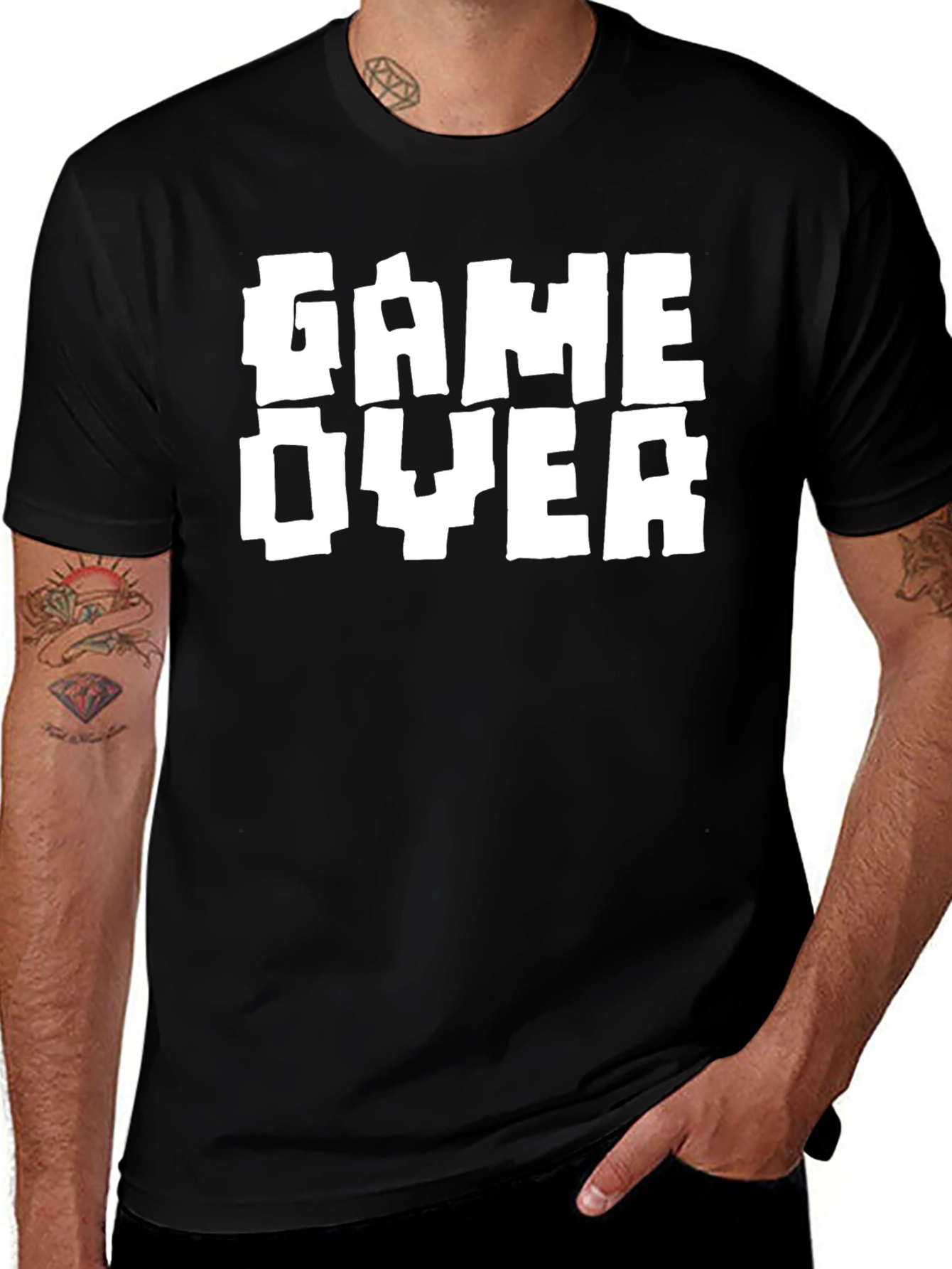 Game Over Graphic Black T-Shirt