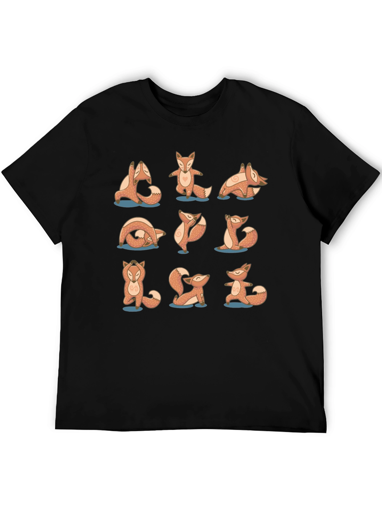 Yoga Fox Black Graphic Tee