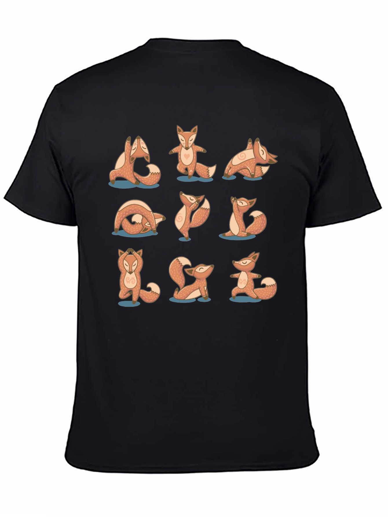 Yoga Fox Black Graphic Tee