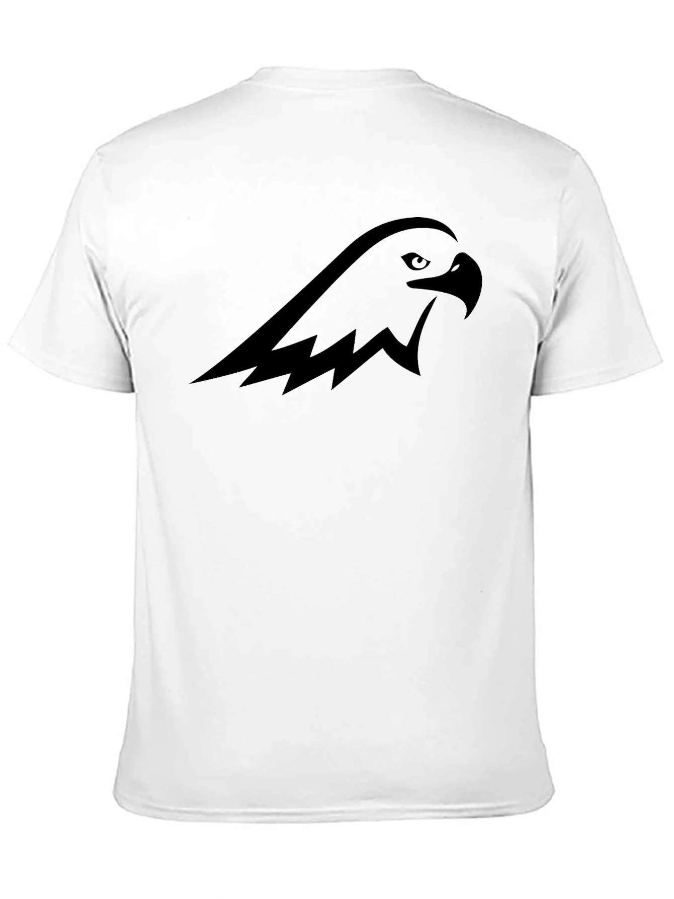 Black Graphic Tee - Eagle Head Design