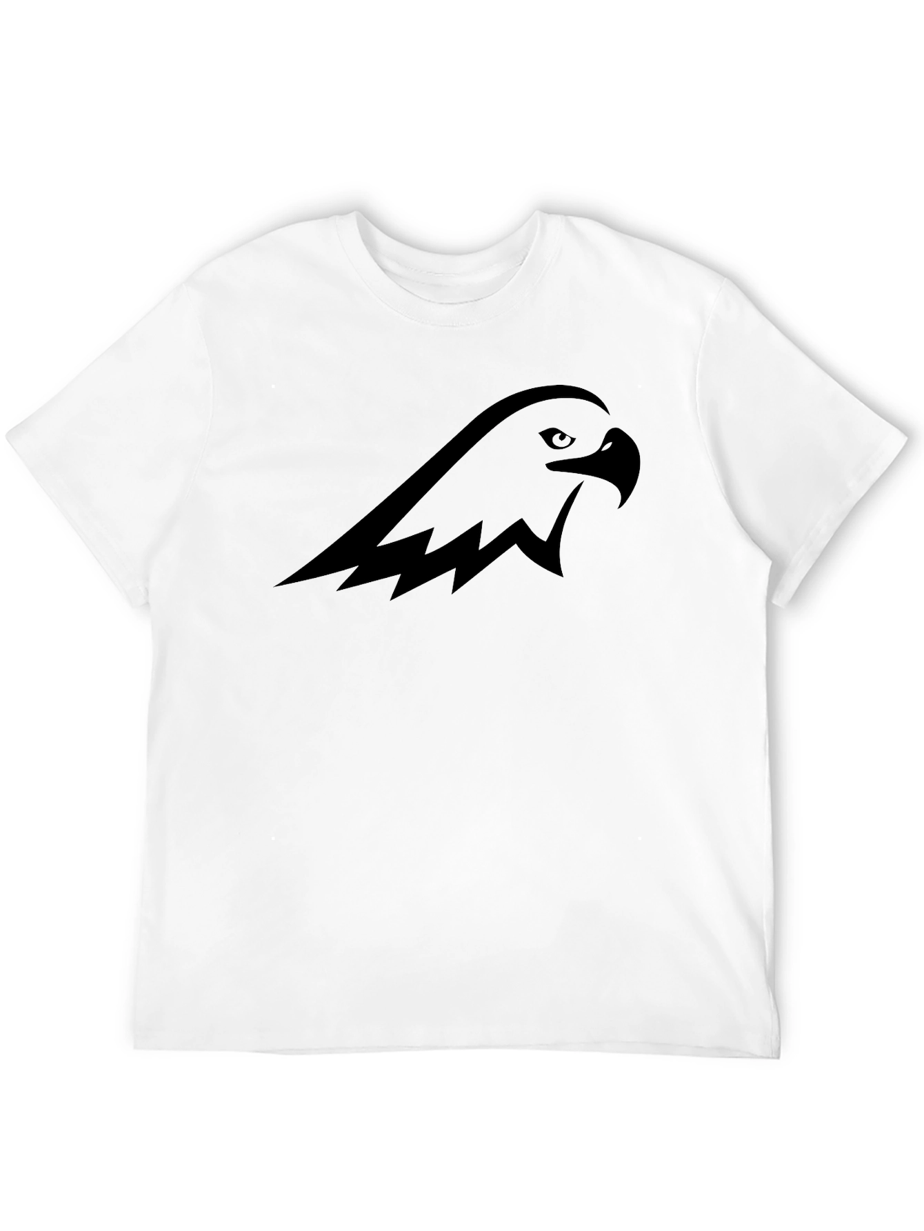 Black Graphic Tee - Eagle Head Design