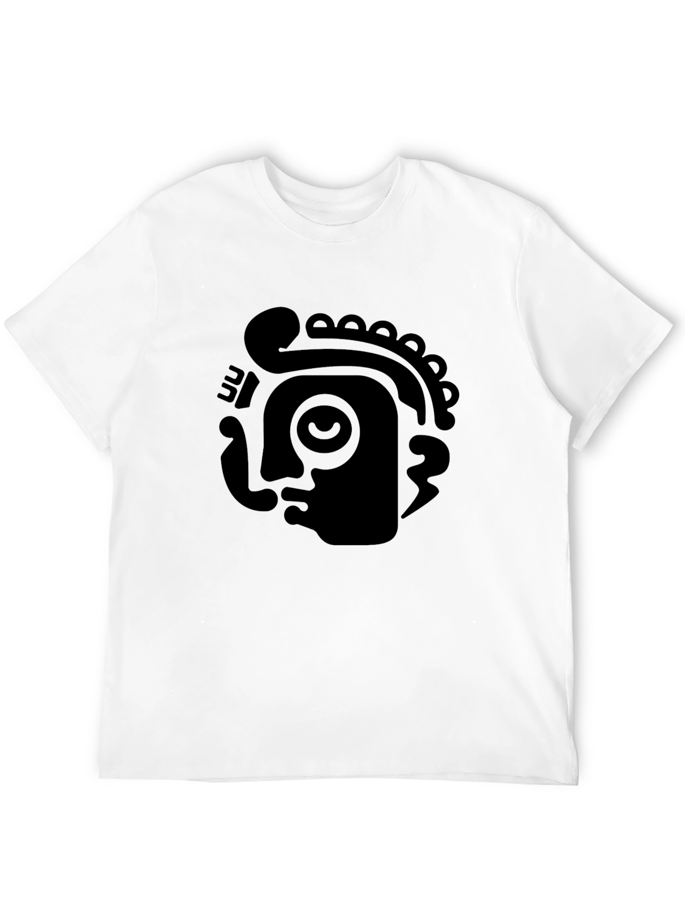 Black Graphic T-Shirt - Mayan Design