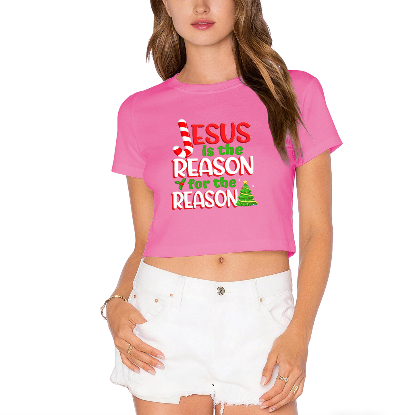 Jesus Is The Reason For The Season Christmas Crop Top