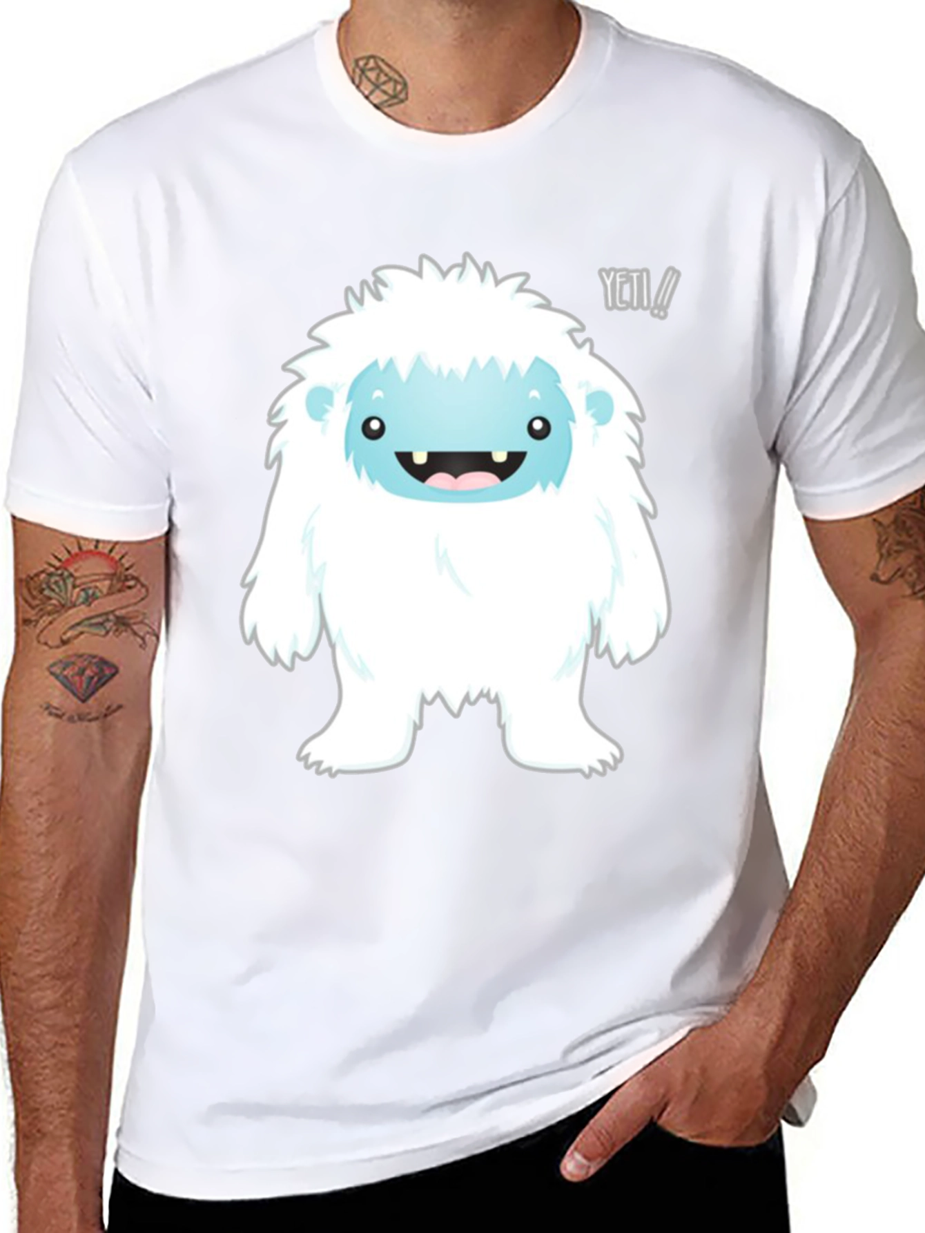 Cute Yeti Cartoon Graphic T-Shirt